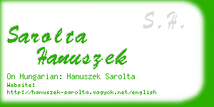 sarolta hanuszek business card